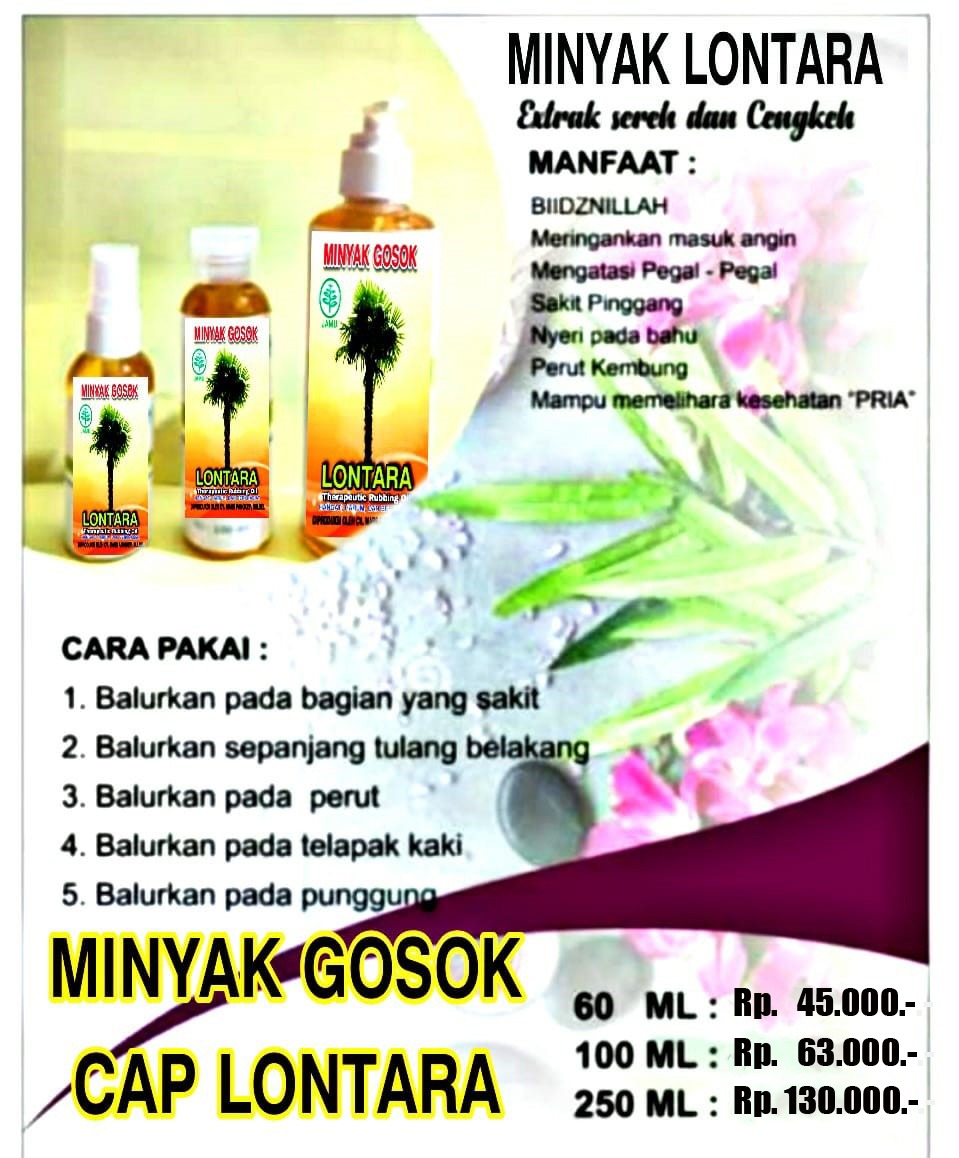 MINYAK GOSOK MERK LONTARA